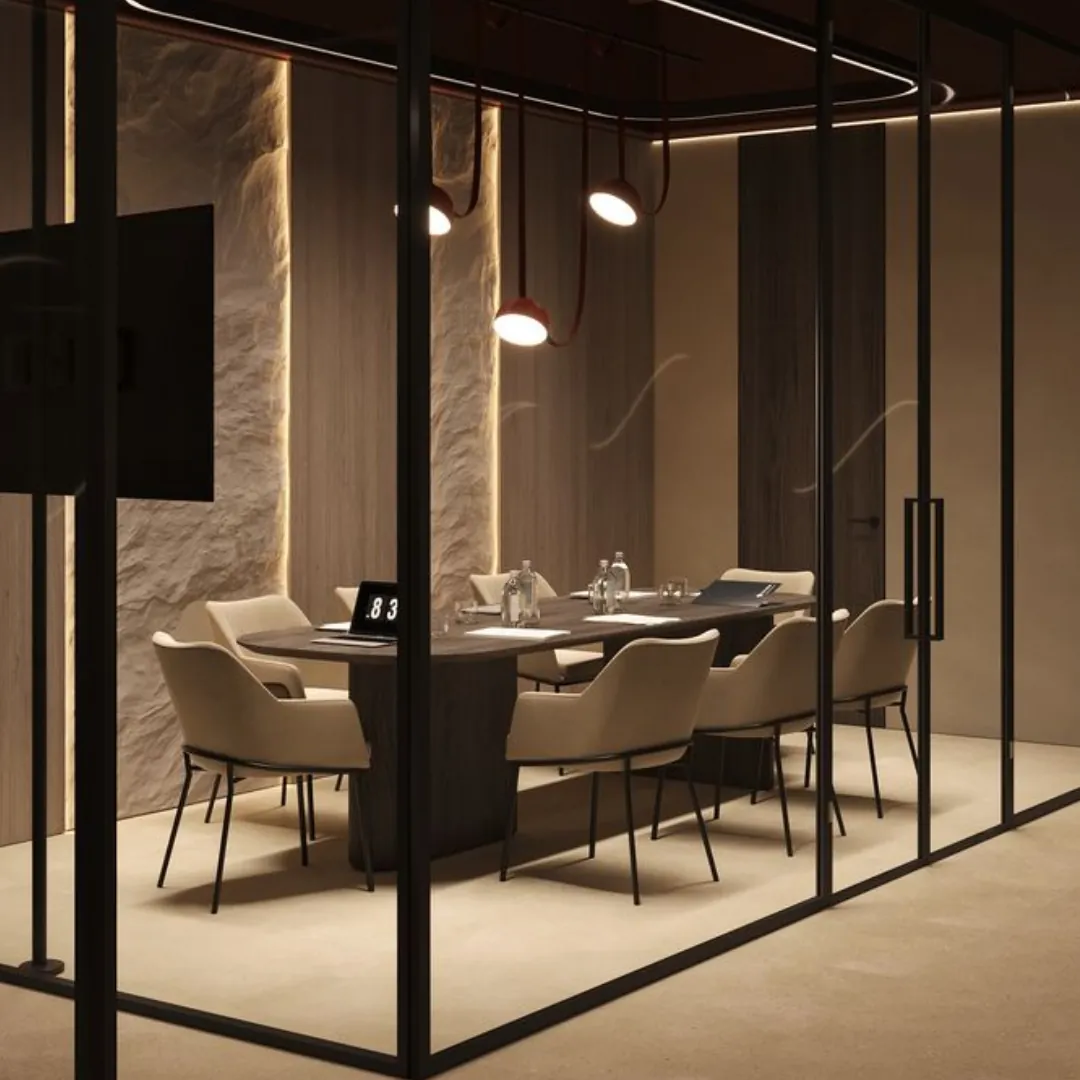 Sala riunioni di un ufficio pulito ad Aosta